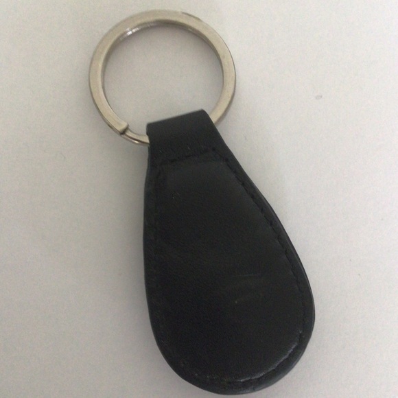 GIANNI BINI BLACK LEATHER KEYCHAIN - Picture 2 of 3